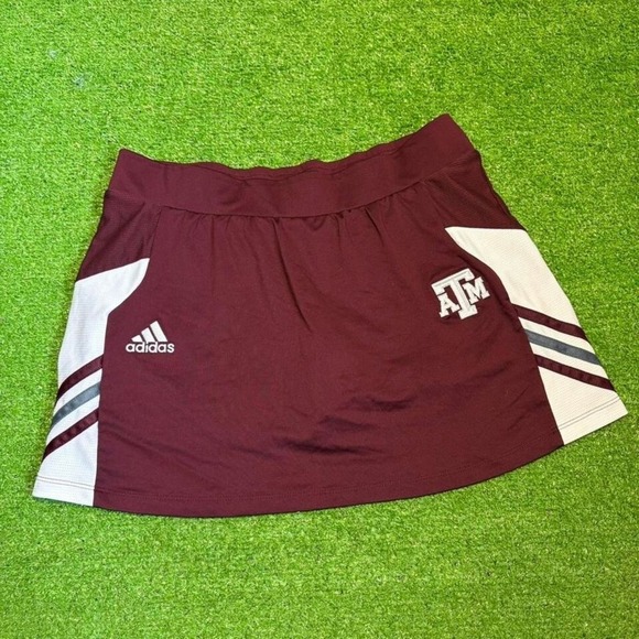 Adidas Women's Size M Texas A&M Aggies Maroon Tennis Skirt Pocket Sporty - Picture 1 of 8
